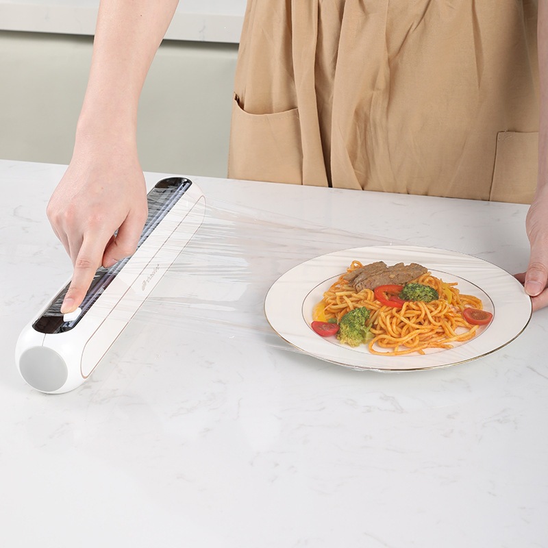 Magnetic Plastic Wrap Cutter Dispenser for Fridge PE Food Wrap Storage Kitchen Tool - Image 2