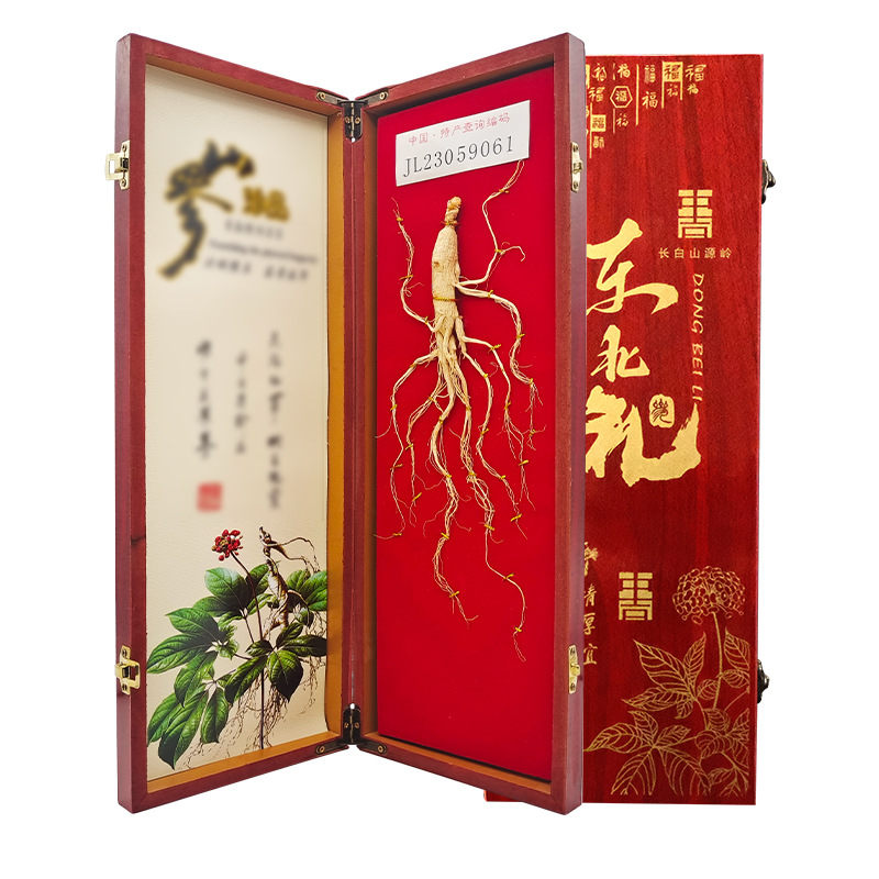 Dried Ginseng Root Gift Box Renshen 10g Wooden Gift Set for Cooking and Traditional Herbal Use - Image 4