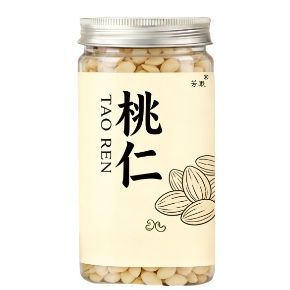 Peach Kernel Tao Ren 100g Bottle Dried Peeled Chinese Herbal Ingredient for Decoction and Culinary Use - Image 5