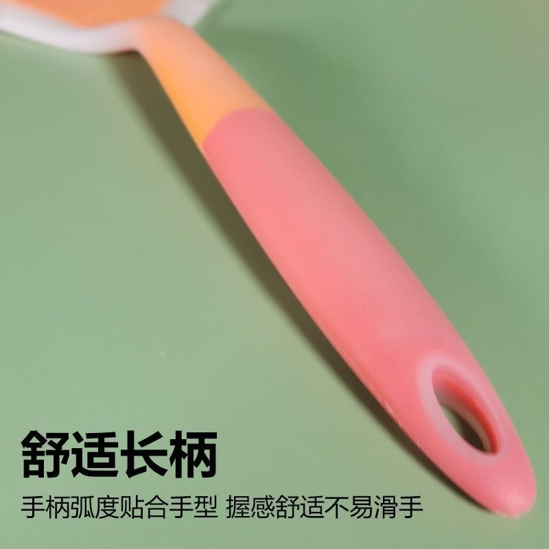 Silicone Spatula Wide Head Pancake Turner Heat Resistant Kitchen Flipper with Oil Brush for Nonstick Cookware - Image 3