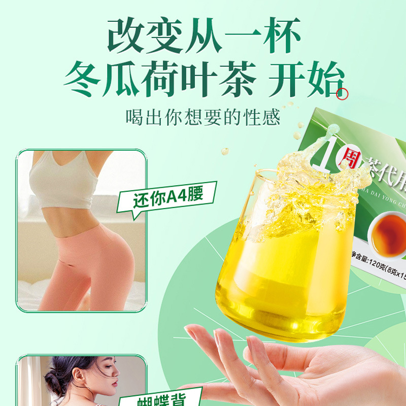 One Week Slimming Herbal Tea Winter Melon Lotus Leaf Tangerine Peel Poria Tea Bags 120g - Image 4