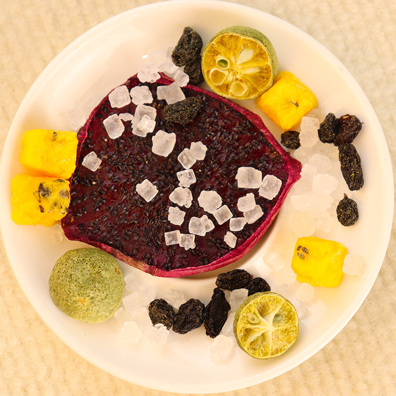 Green Tangerine Passion Fruit Dragon Fruit Cold Brew Fruit Tea 7 Tea Bags 140g Vitamin C Fruit Tea - Image 4
