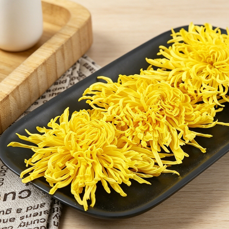 Golden Silk Imperial Chrysanthemum Tea (Chrysanthemum morifolium) — Premium Dried Flower Herbal Tea - Image 3
