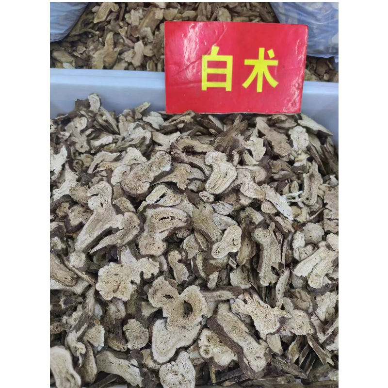 Dried White Atractylodes Slices Bai Zhu 500g Raw Herb for Cooking and Decoction - Image 3