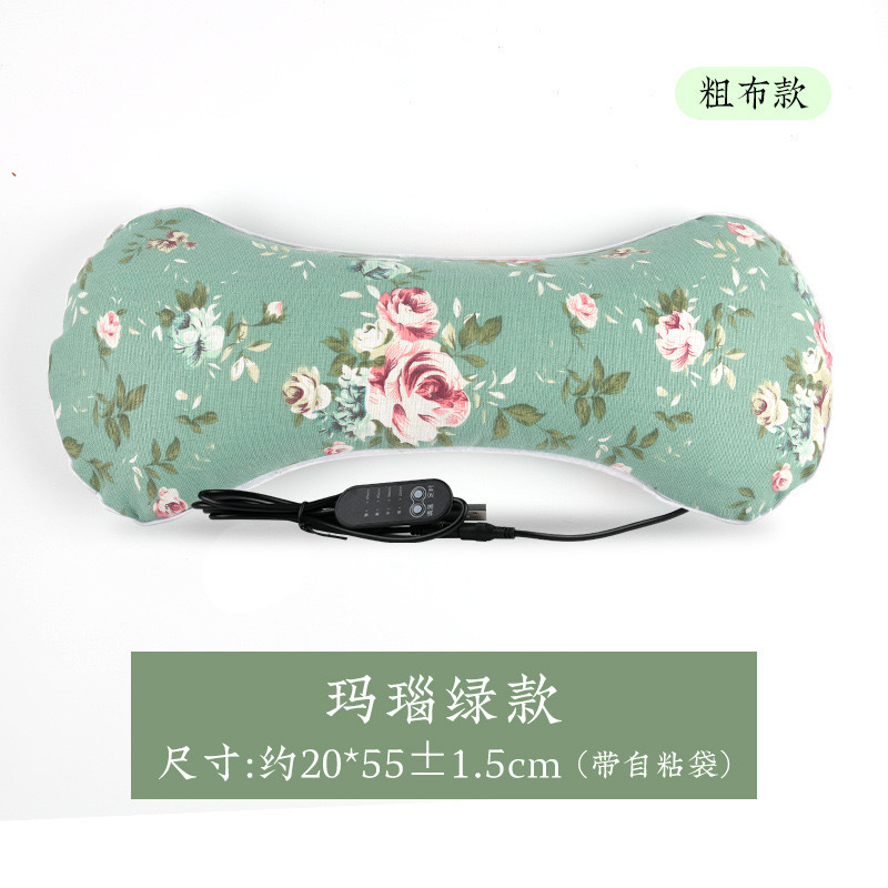 Mugwort Bone Pillow Ai Ye Cervical Neck Pillow Unheated Green Coarse Cloth Support Cushion - Image 5