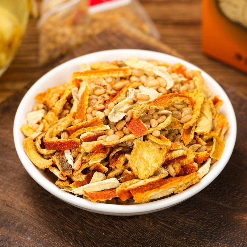Chenpi Ginger Rice Tea Chen Pi Jiang Mi Cha Warming Herbal Tea Bags 160g Cold Brew Wellness Tea - Image 3