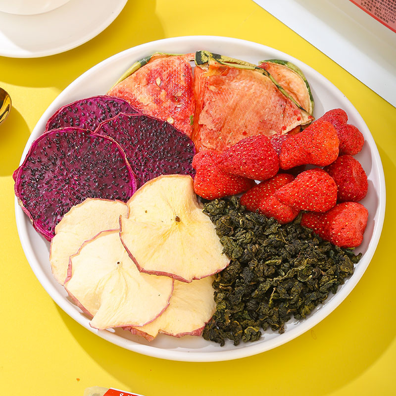 Watermelon Oolong Tea (乌龙茶) — Cold-Brew Fruit Tea Bags with Dragon Fruit, Strawberry & Apple - Image 3