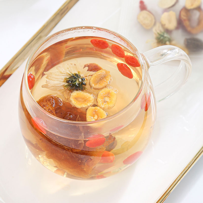 Luo Han Guo & Pang Da Hai Chrysanthemum Tea Bags — Herbal Flower Tea Blend with Goji, Hawthorn & Licorice - Image 3