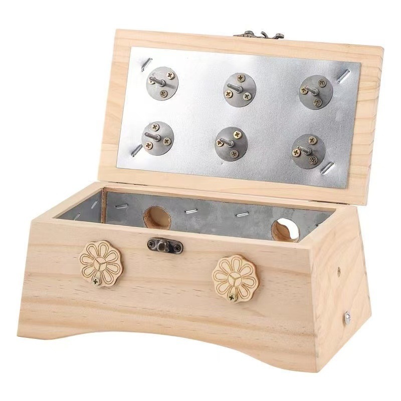 Wooden Moxibustion Box Portable Moxa Warmer 4-6 Hole Ai Jiu Tool for Traditional Warm Therapy - Image 5