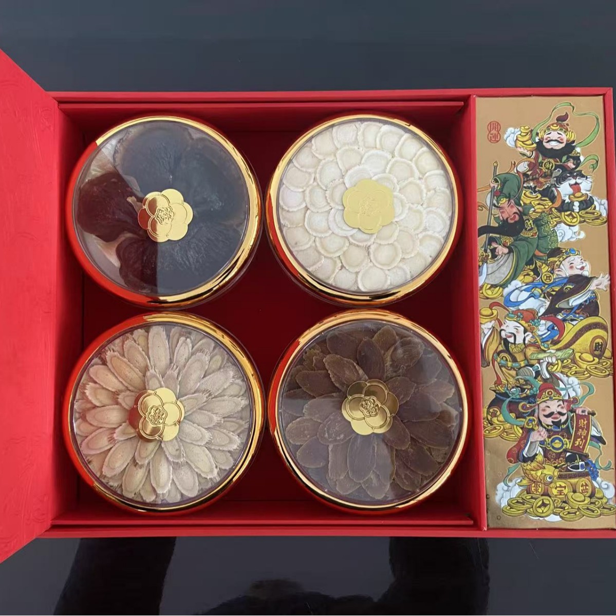 Wanshi Ruyi Ginseng Gift Box American Ginseng Slices Red Ginseng Astragalus Lingzhi 500g Culinary Herbal Set - Image 2