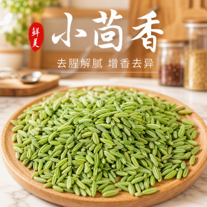 Fennel Seeds (Foeniculum vulgare) — Gansu Dried Food-Herb Spice for Cooking & Tea