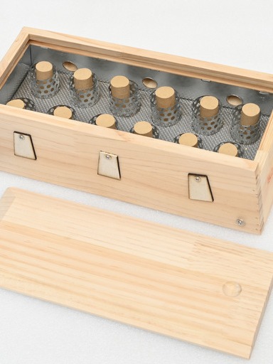 Wooden Moxibustion Box with Sliding Lid 12-Needle Column Home Moxa Therapy Device for Adults - Image 2
