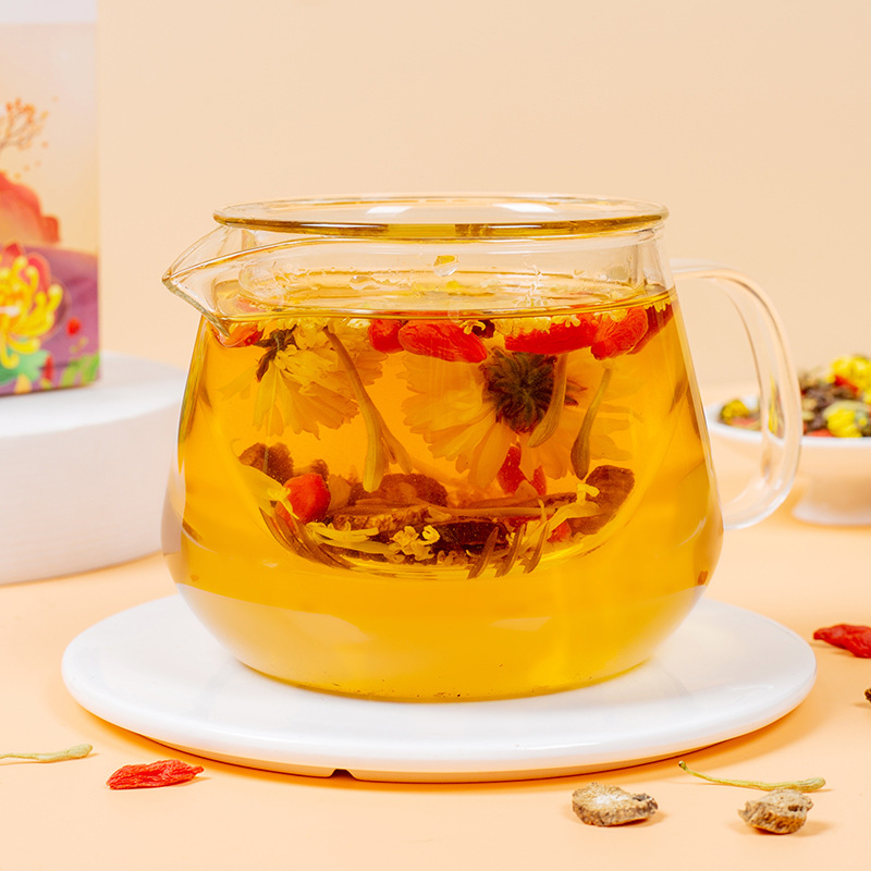 Chrysanthemum Cassia Seed Tea Bags with Goji Berry Honeysuckle Burdock Herbal Blend Sugar Free 100g Gift Box - Image 4