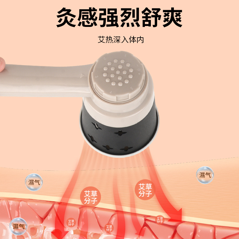 Handheld Moxa Device Home Portable Moxibustion Stick for Neck Shoulder Back Knee Warm Therapy with 108 Moxa Cones - Image 2