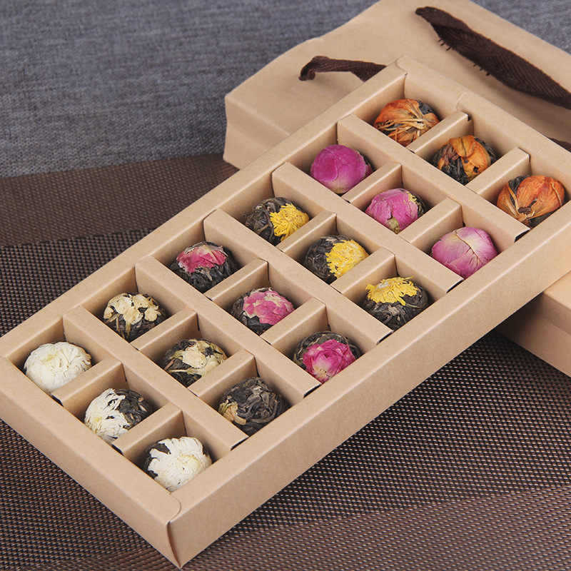 Yunnan Raw Pu-erh Flower Tea Dragon Balls Gift Box Six Floral Flavors 144g - Image 2