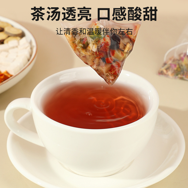 Mulberry Dandelion Rose Herbal Tea Bags 5g x 15 Pyramid Sachets Sugar Free Wellness Blend - Image 4