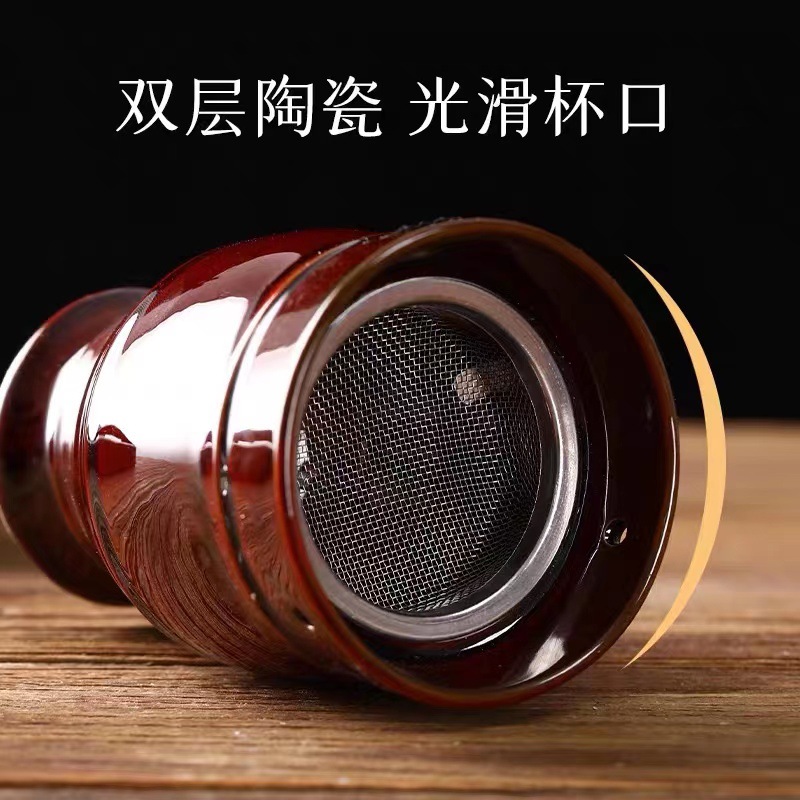 Ceramic Moxa Cup Moxibustion Jar with Double Layer Ceramic Body for Home Warming Therapy 330g - Image 2