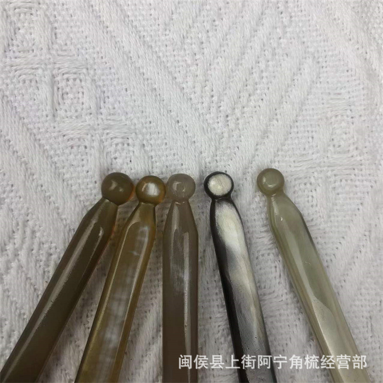 Horn Gua Sha Acupoint Massage Stick 12cm Facial Eye Pointing Tool Buffalo Horn Comb - Image 2