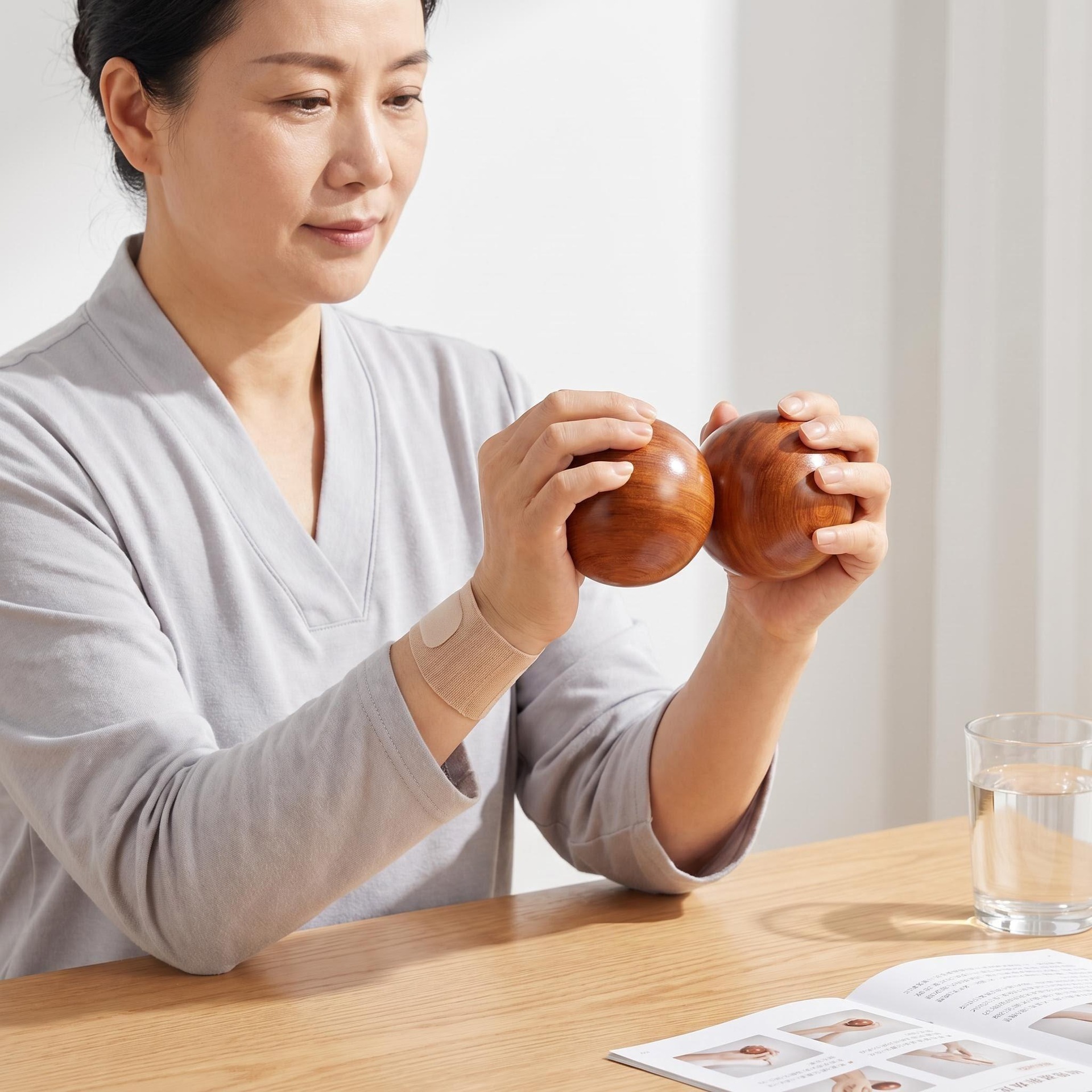 Sandalwood Hand Massage Balls 1 Piece Large Size Handheld Wellness Balls for Adults - Image 4