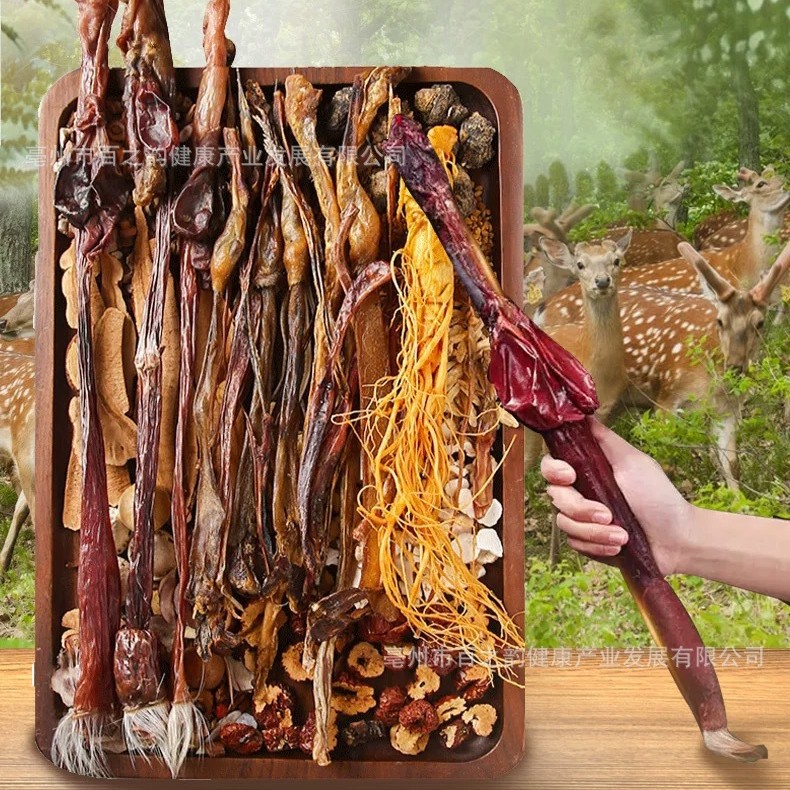 100-Herb Wine Soaking Blend with 20 Animal Whips, Deer Whip & 6 Large Ginseng Roots — Food-Herb Infusion Kit - Image 3