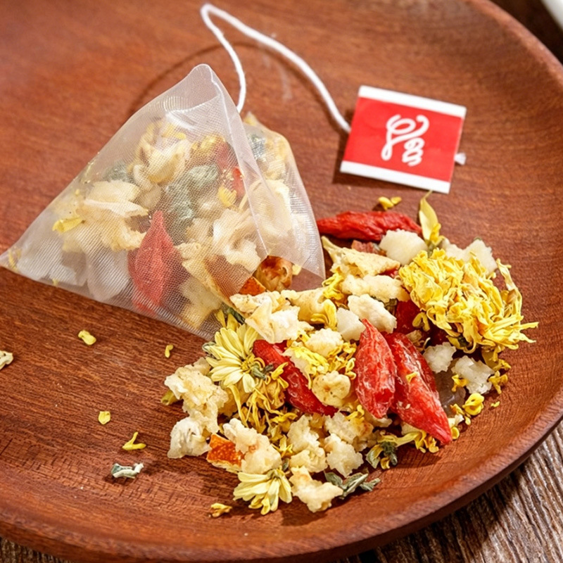 Rock Sugar Pear Chrysanthemum Tea with Goji — Triangle Herbal Tea Bags (5g x 25) - Image 4