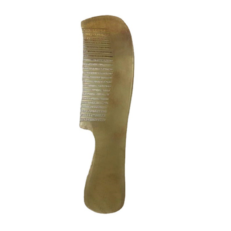 Goat Horn Comb 12cm Medium Handle Fine Tooth Travel Hair Comb - Image 5