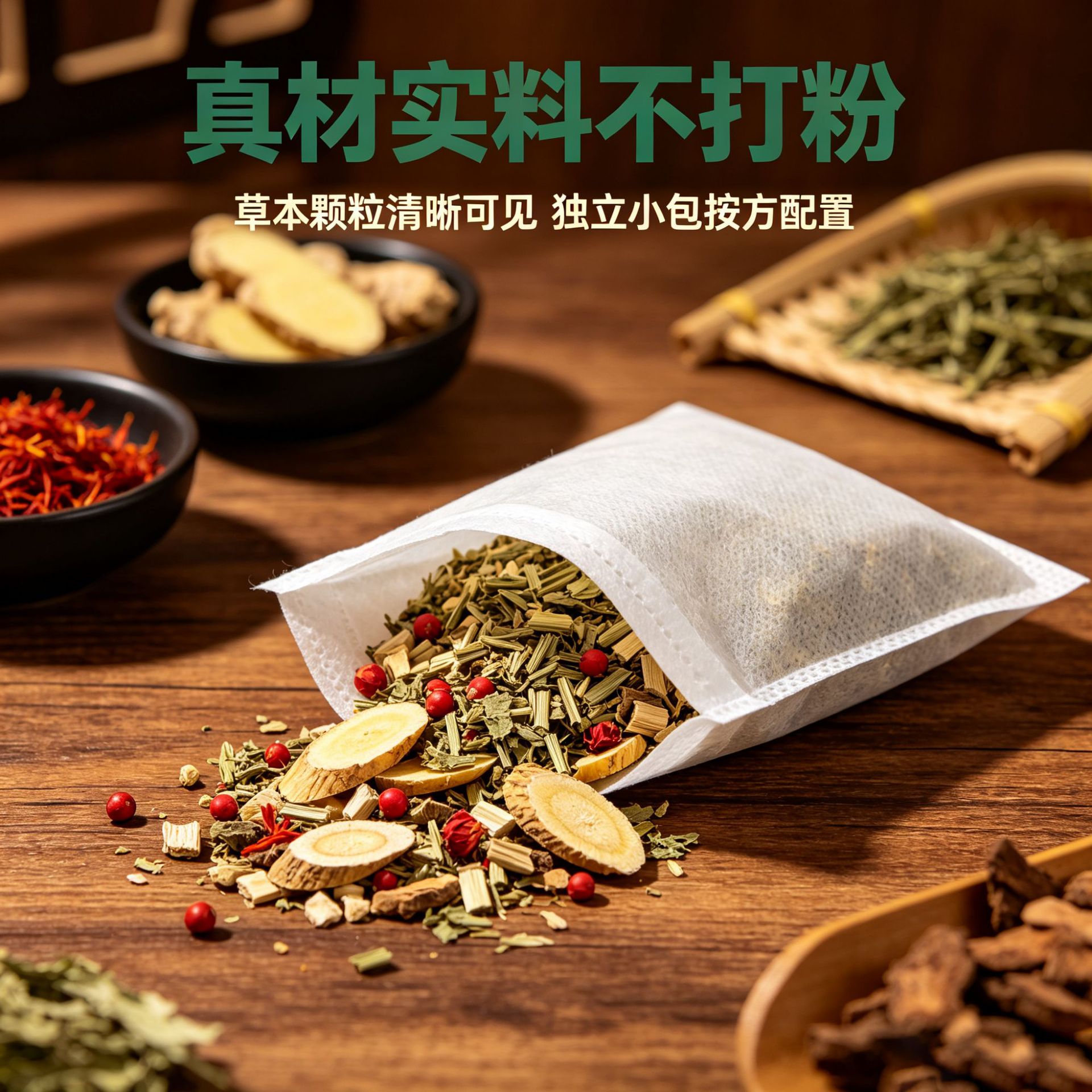 Custom Herbal Foot Soak Pack with Old Ginger Mugwort and Sichuan Pepper for Home Foot Bath - Image 3