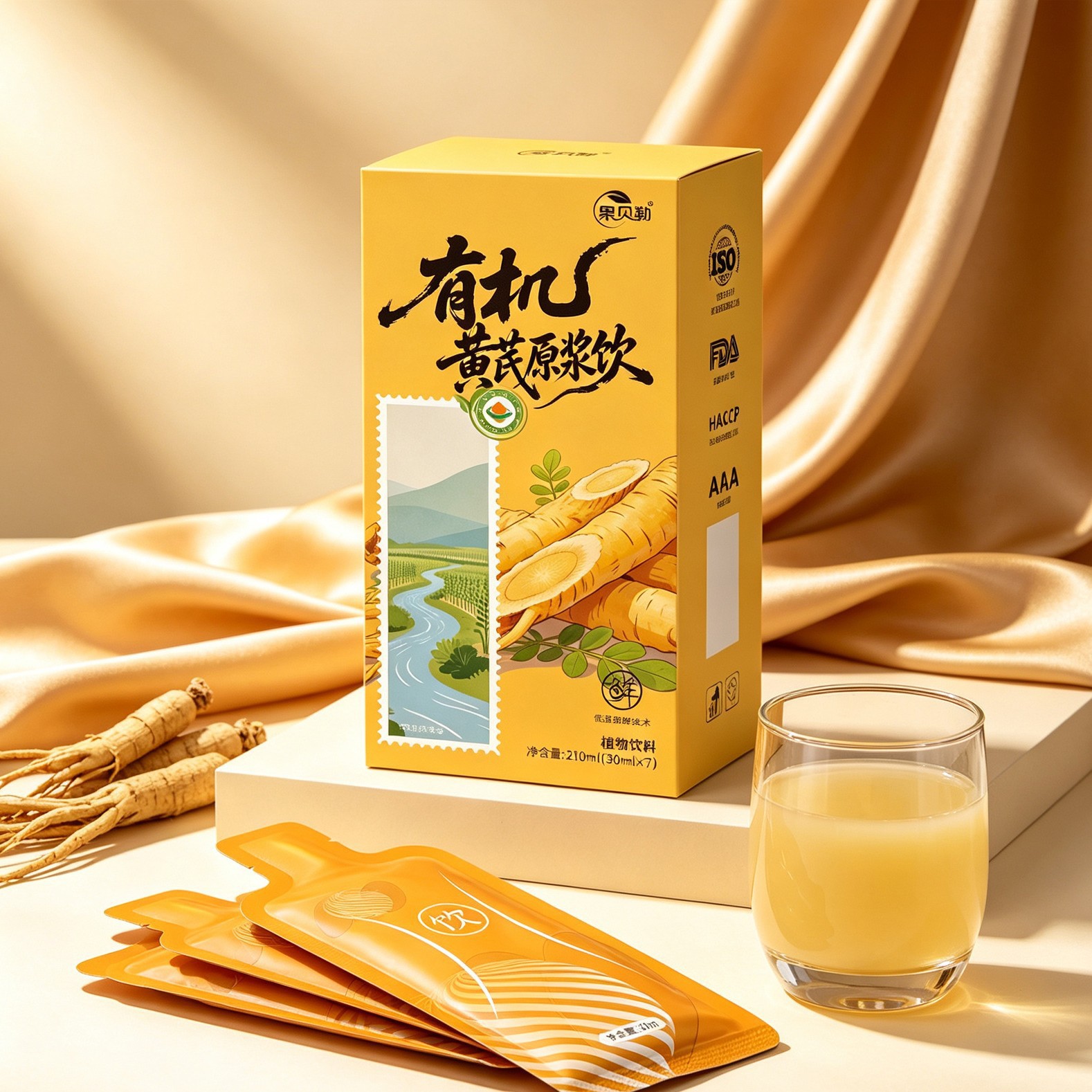 Organic Astragalus Concentrated Juice Huang Qi 210ml Ready-to-Drink Herbal Tonic 30ml x 7 Sachets - Image 4
