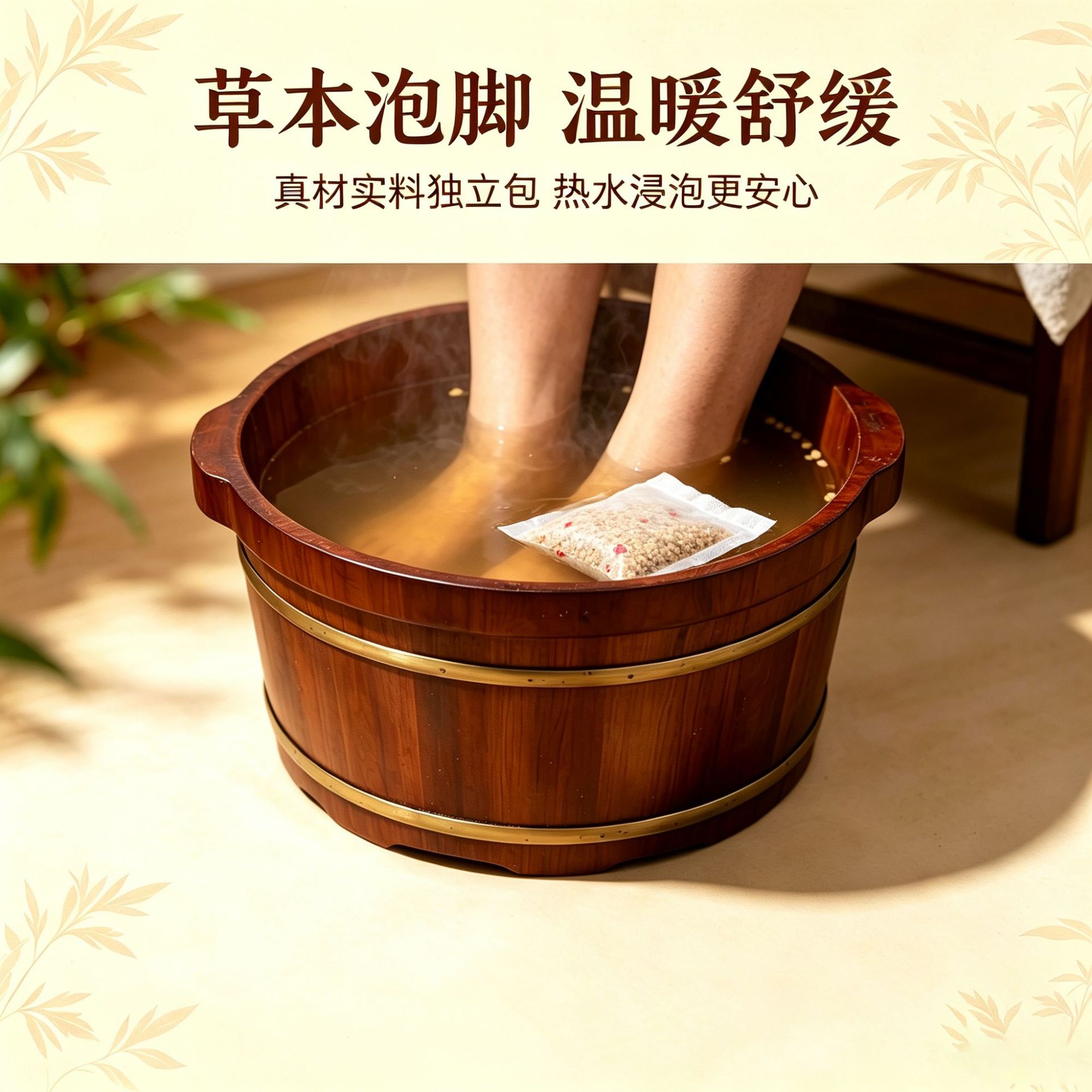 Custom Herbal Foot Soak Pack with Old Ginger Mugwort and Sichuan Pepper for Home Foot Bath - Image 4