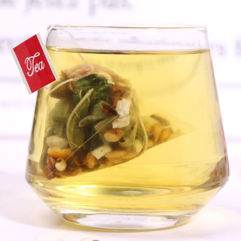 Lotus Leaf Poria Coix Seed Tea 50g Triangle Tea Bags 10 Pack Herbal Blend - Image 3