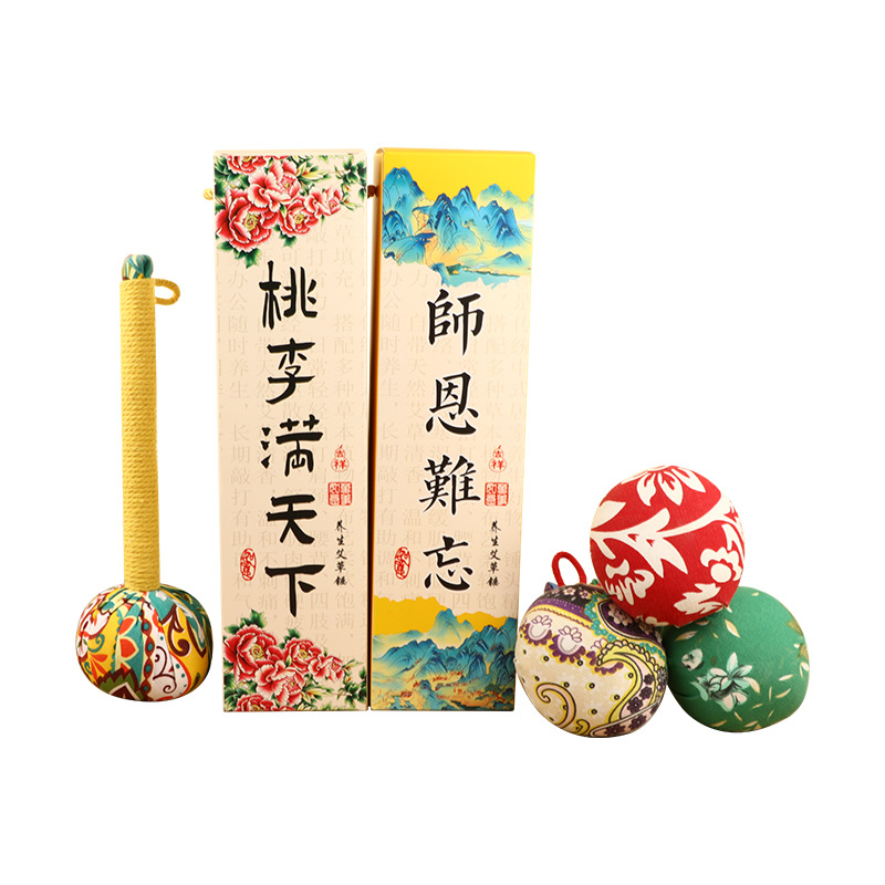 Handmade Mugwort Hammer Ai Cao Hammer 26cm Herbal Massage Stick for Tapping Relaxation with Teacher Day Gift Box - Image 5