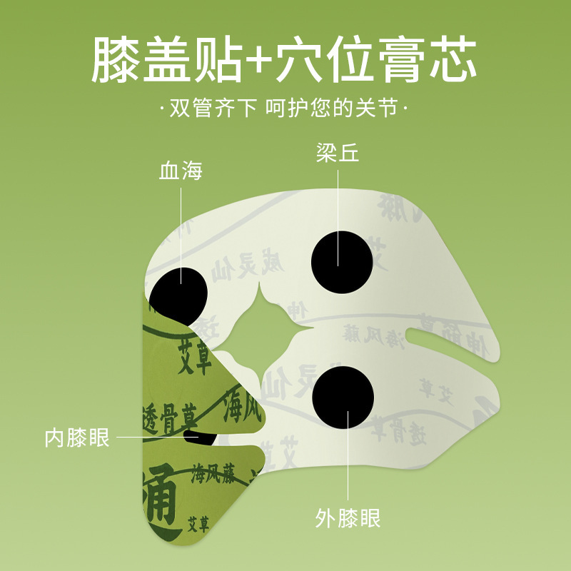 Compound Mugwort Knee Patch Ai Cao Tie Warm Moxibustion Support 4 Patches Per Box - Image 2