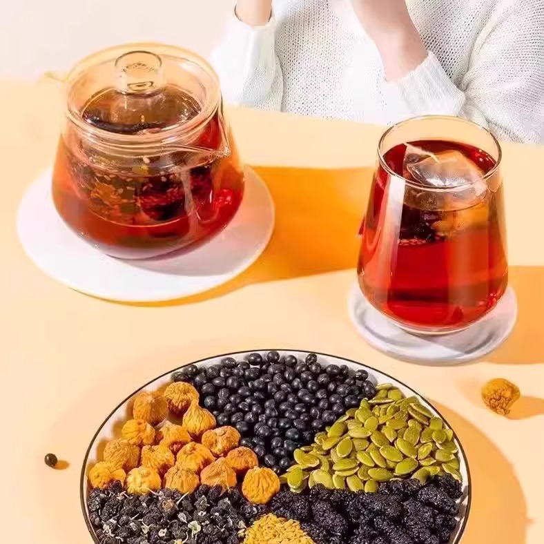 Flaxseed Fig Progesterone Support Tea 12 Herb Blend with Red Ginseng 50 Cold Brew Bags 125g - Image 2