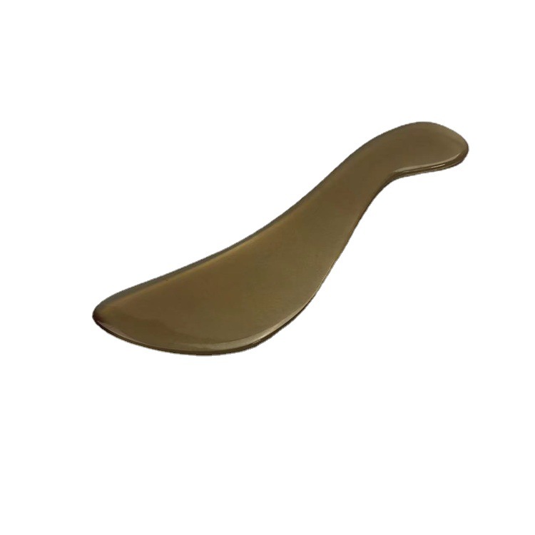 Horn Gua Sha Board Short S Shape Scraping Massage Tool for Face Eye Neck 11.5cm Natural Buffalo Horn - Image 5
