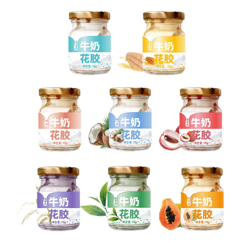 Ready to Eat Fish Maw Milk Pudding Hua Jiao Nao Dessert 75g Bottle - Image 5
