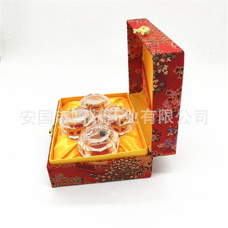 Yellow Dragon Brocade Gift Box Empty Display Case for Jewelry and Crystal Keepsakes - Image 3