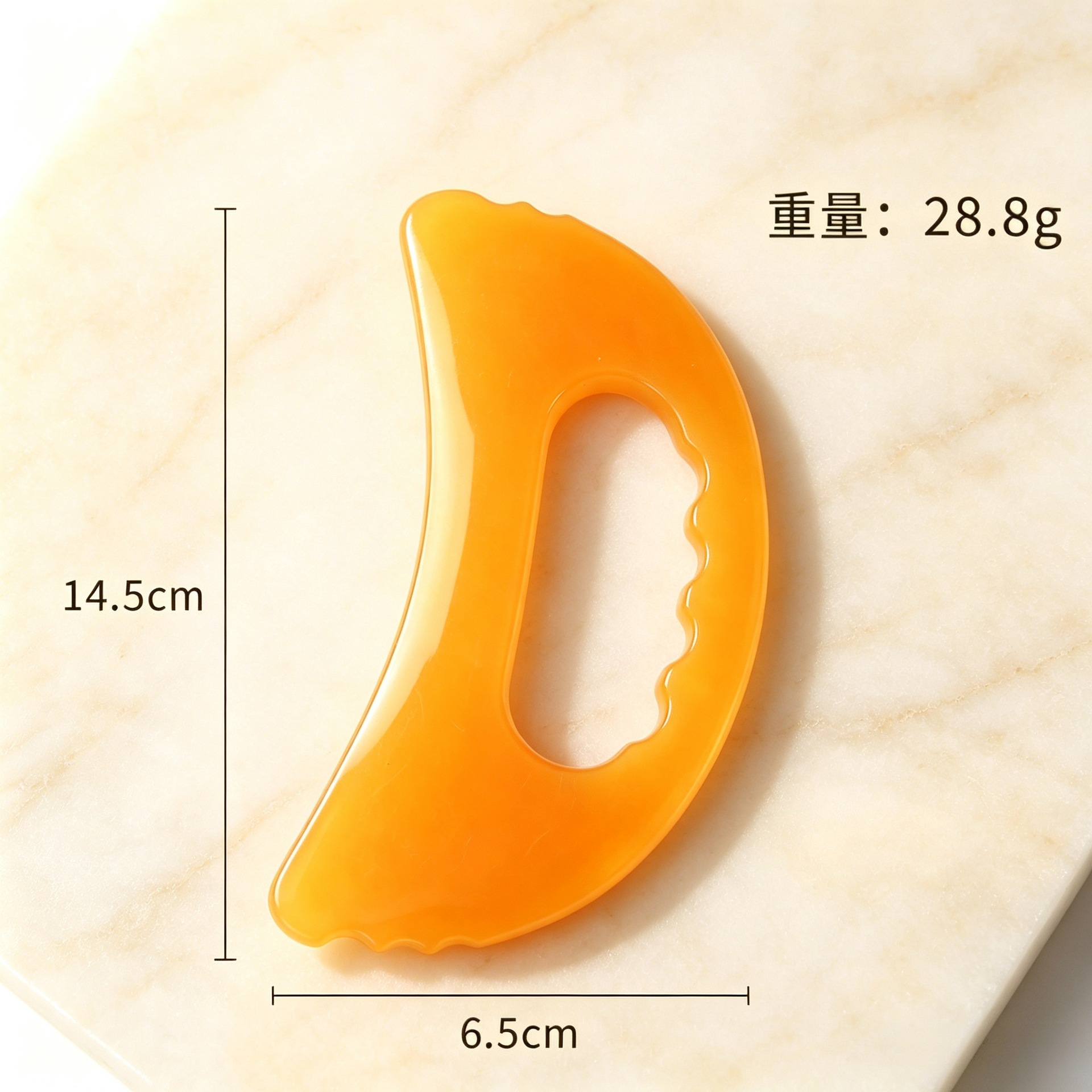 Resin Gua Sha Crescent Massage Board Full Body Meridian Scraping Tool for Neck Shoulder Back - Image 4