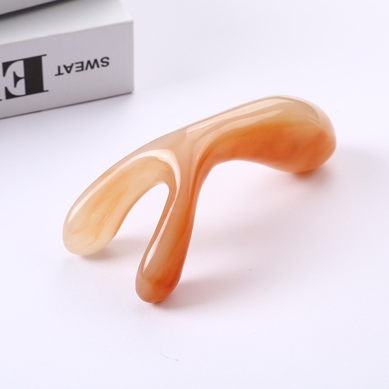 Resin Facial Massage Wand Y Shape Nose Scraping Tool Guasha Beauty Stick for Face Eye Corner Acupoint Care - Image 4
