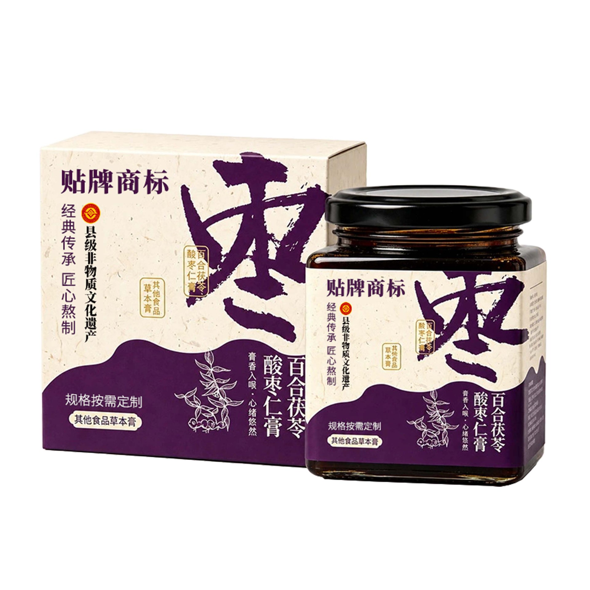 Baihe Fuling Suanzaoren Gao (Lily Bulb, Poria & Jujube Seed Paste) — TCM Herbal Sleep-Support Paste - Image 5