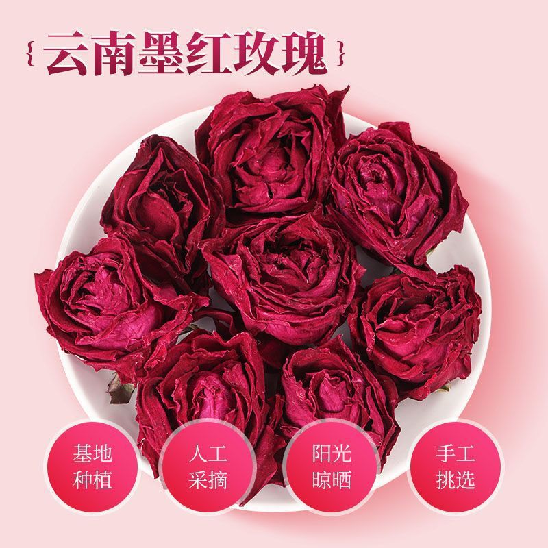 Mo Hong Rose Bud Tea 40g Whole Rose Crowns for Hot Brew Fragrant Floral Infusion - Image 3