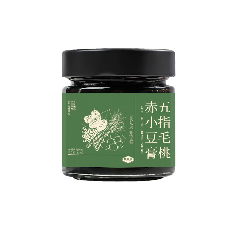 Wuzhi Maotao Chixiaodao Paste 220g Five-Finger Fig and Adzuki Bean Herbal Paste Traditional Steamed Solid Paste - Image 5