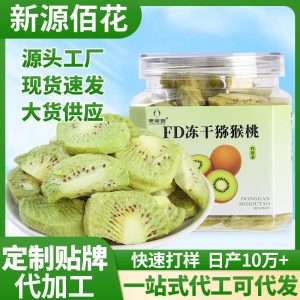 Freeze-Dried Kiwi Slices (Actinidia chinensis) — Crisp Fruit Snack, 120g Jar