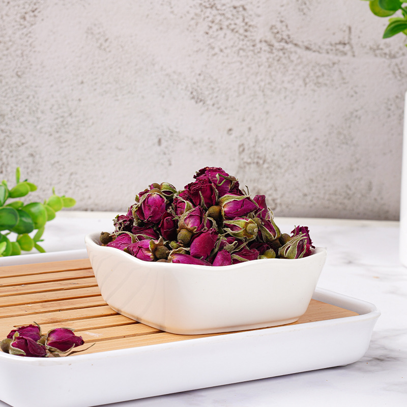 Pingyin Purple Rose Tea (Rosa rugosa) — Sulfur-Free Dried Rose Buds, 50g Jar - Image 4