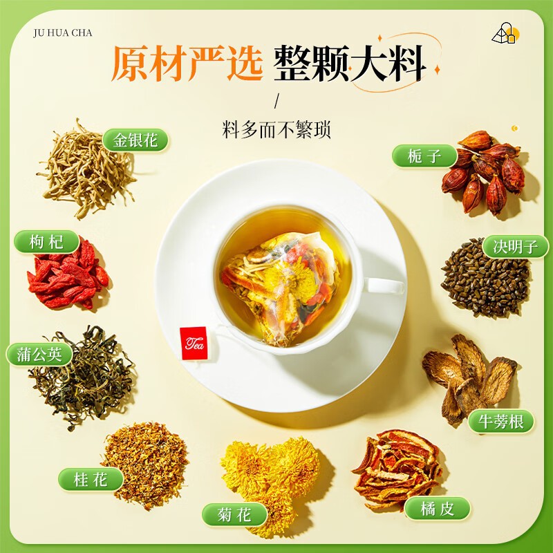 Dandelion Chrysanthemum Cassia Seed Goji Wellness Tea 120g Box 12g x 10 Bags Sugar Free - Image 5