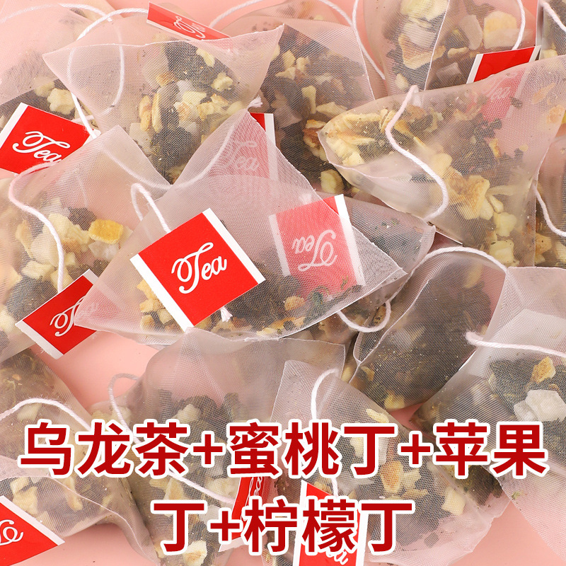 Peach Oolong Lemon Tea Mi Tao Wu Long Ning Meng Cha Fruity Blended Tea 50 Bags Hot or Cold Brew - Image 2