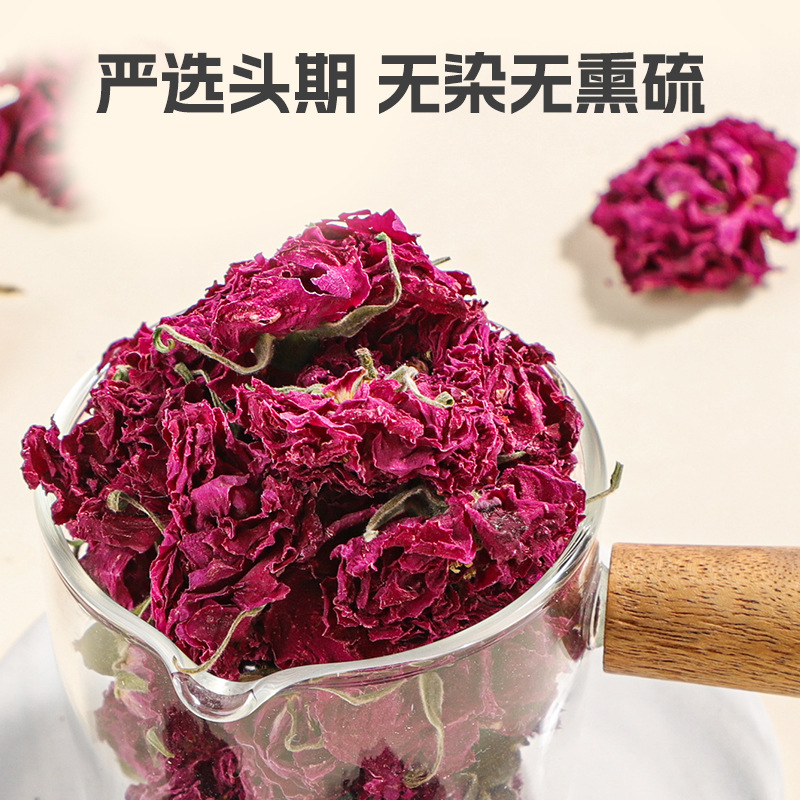 Pingyin Rose Crown Tea Mei Gui Hua 玫瑰花 Freeze Dried Whole Rose Buds 500g Sugar Free Herbal Flower Tea for Brewing - Image 3