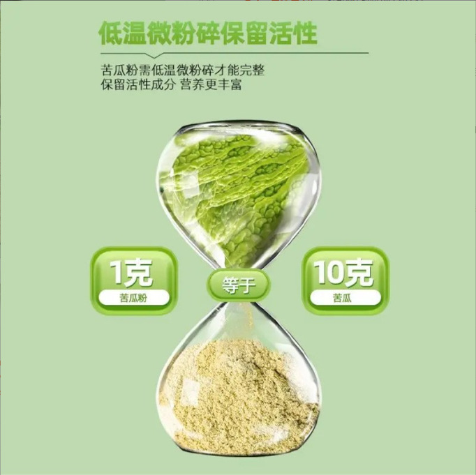 Mulberry Leaf Bitter Melon Powder Sang Ye Ku Gua Fen 130g Bottle Sugar Free Herbal Drink Mix - Image 4