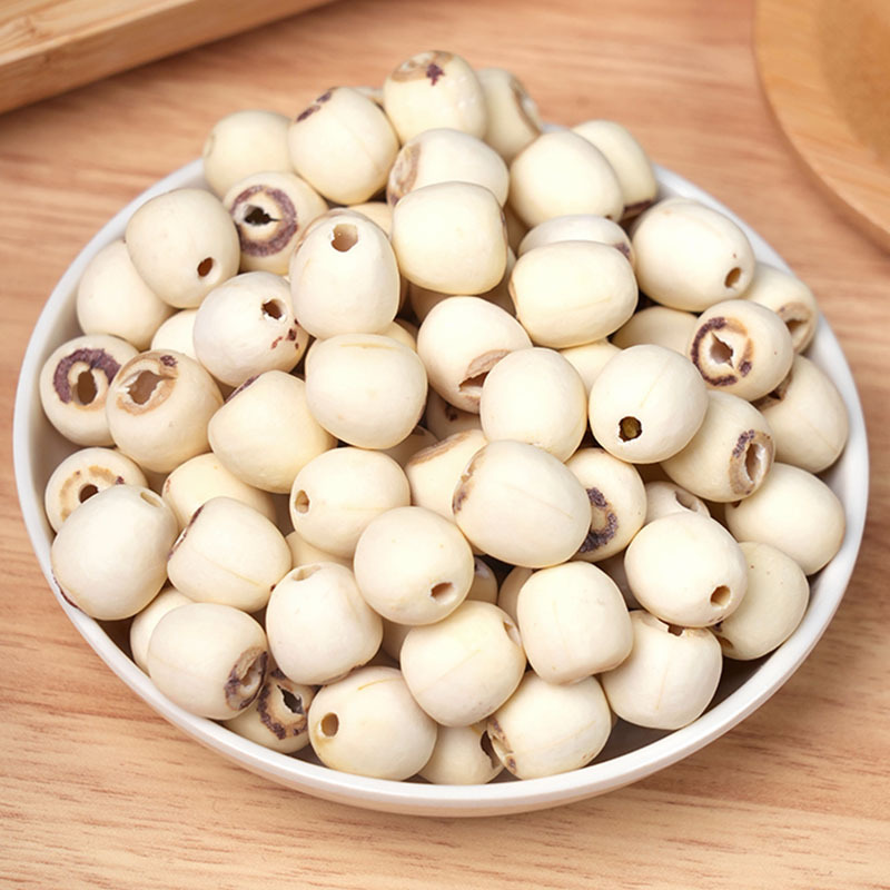 Dried White Lotus Seeds Lian Zi 500g Coreless Polished Skin Lotus Seed Kernels for Soup Congee and Desserts - Image 3