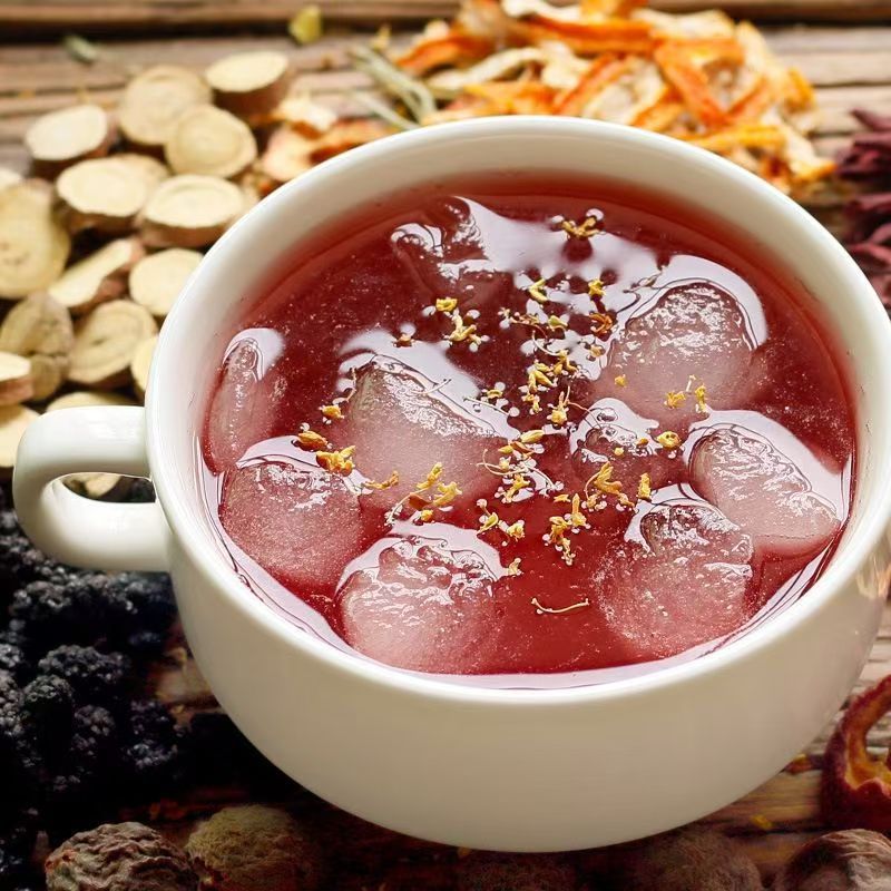 No-Cook Sour Plum Drink Herb Pack 50g Suan Mei Tang Wumei Osmanthus Herbal Tea Blend - Image 2