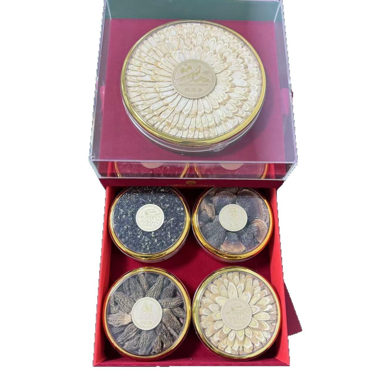 American Ginseng Gift Box 200g Premium Herbal Set with Dendrobium Deer Antler and Red Ginseng for Elders - Image 5